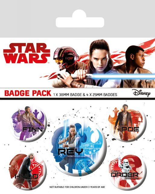 Star Wars Icons - zestaw pięciu przypinek z filmu The Last Jedi