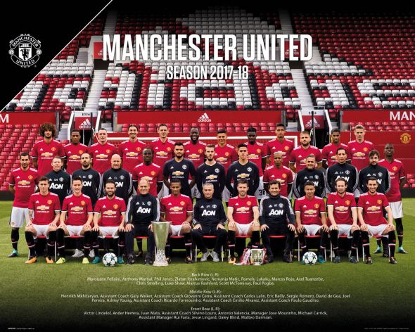 Manchester United Team Photo 17/18 - plakat