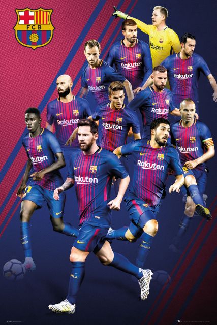 Barcelona Zawodnicy 17/18 - plakat