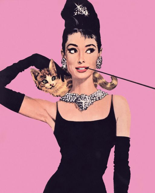 Plakat Audrey Hepburn Pink
