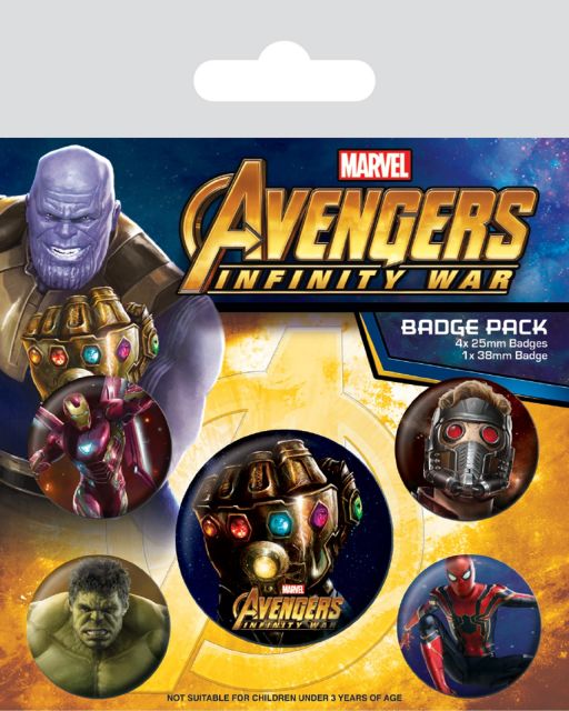 Zestaw przypinek 5 sztuk Avengers: Infinity War