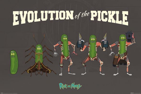 Serialowy plakat - Rick and Morty: Ewolucja Ogórka