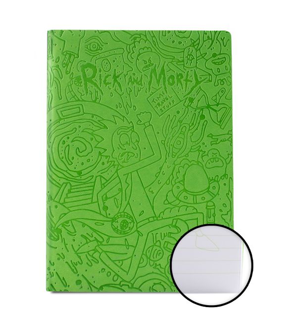 Rick and Morty: Portal -zielony notes w linie