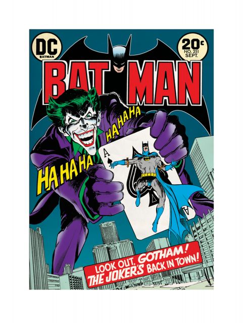 Okładka komiksu Batman z Jokerem w roli głównej, reprodukcja