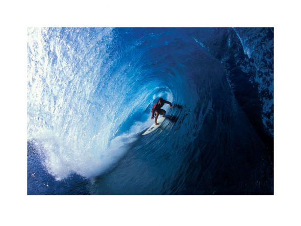 Surfer płynący na fali, reprodukcja