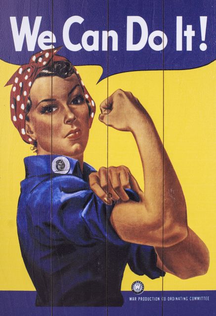 Rosie The Riveter - obraz na drewnie