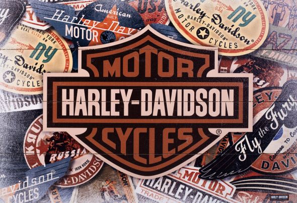 Harley Davidson - obraz na drewnie