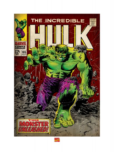 Marvel Komiks - reprodukcja z postacią Hulka