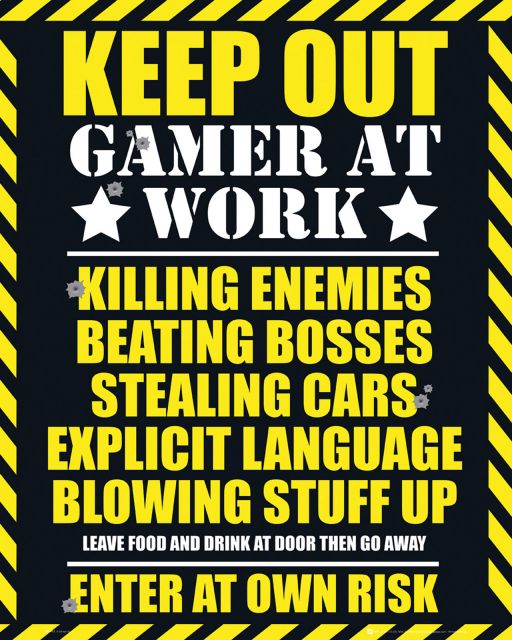 Gaming - Keep Out - plakat dla gracza