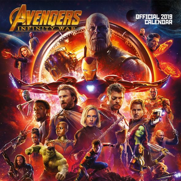 Avengers Wojna Bez Granic kalendarz na 2019 rok