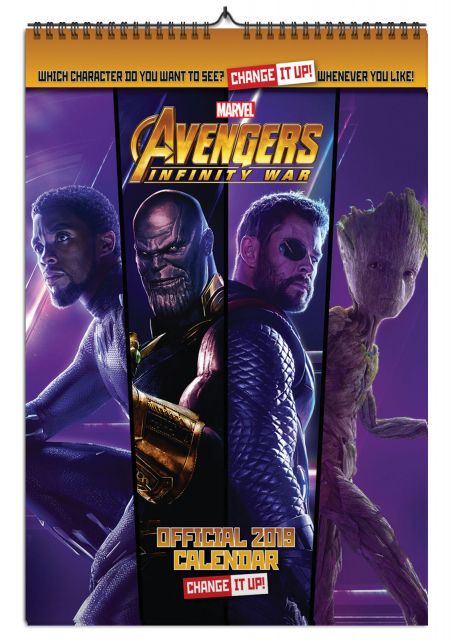 Kalendarz z filmu Avengers A3 na 2019 rok