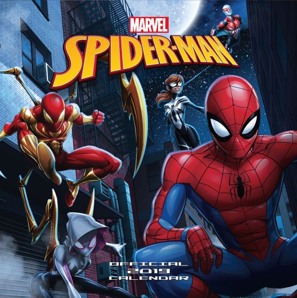 Okładka kalendarza Spider-man 2019 rok