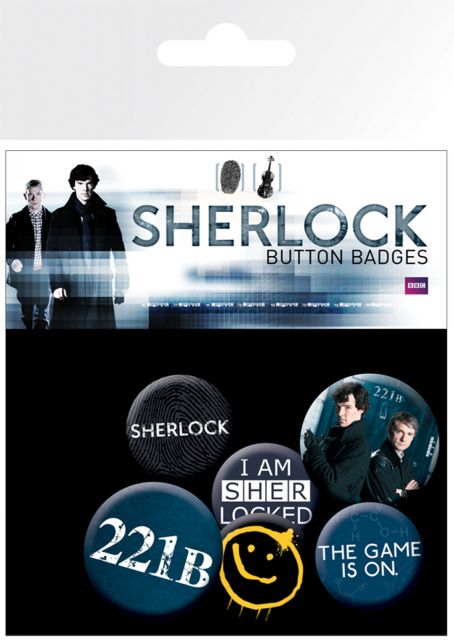 Przypinki z serialu Sherlock