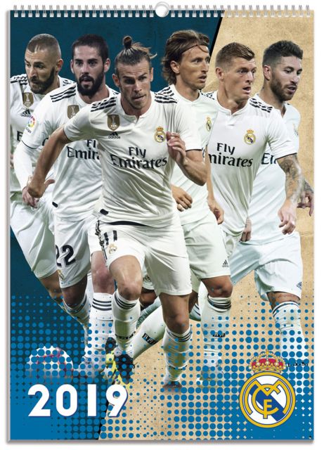 kalendarz A3 na 2019 rok z klubem Real Madrid