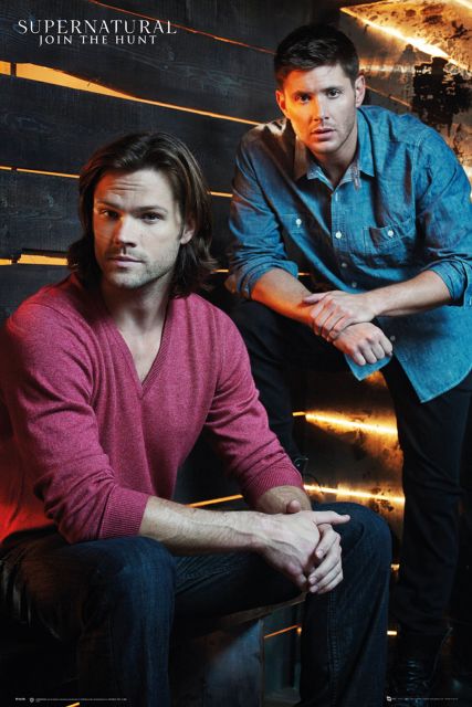Plakat z Samem i Deanem Winchester z serialu Supernatural