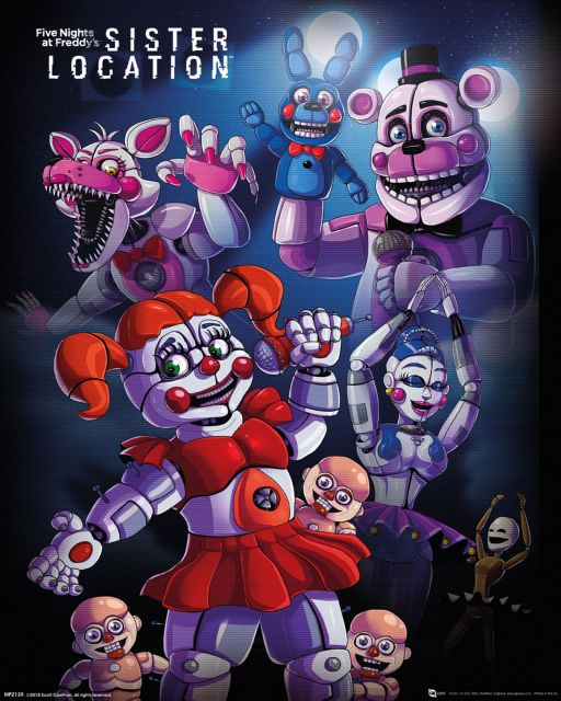 Plakat z gry Five Nights at Freddy's: Sister Location