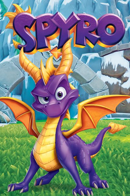 Poster z fioletowym smokiem Spyro