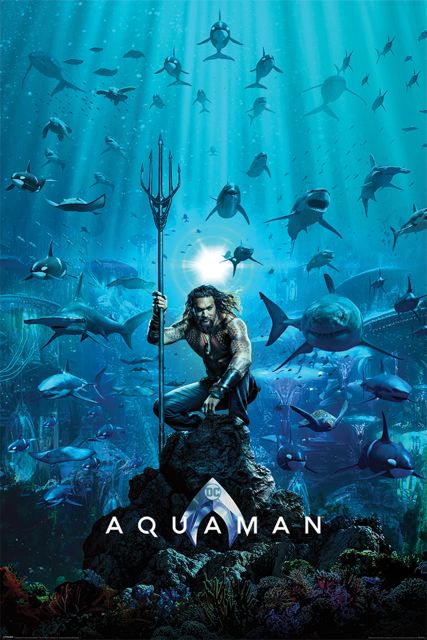 Plakat filmowy z Aquamanem