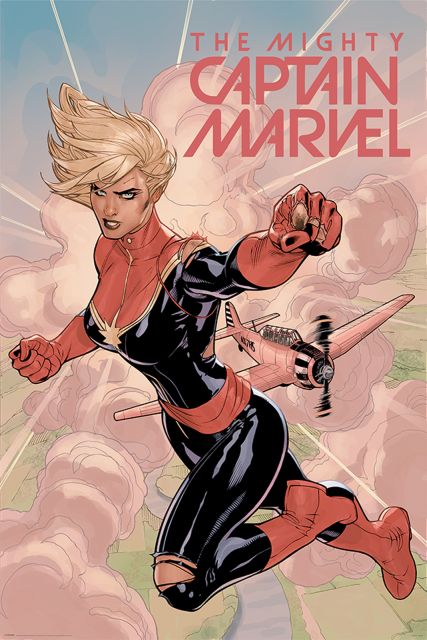 komiksowy plakat z Kapitan Marvel