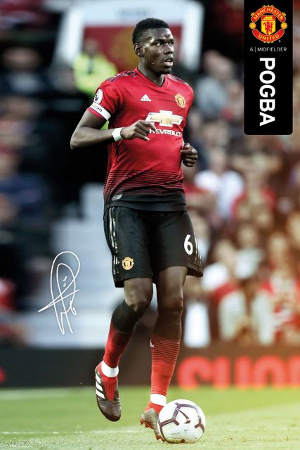Manchester United Pogba sezon 18/19 - plakat sportowy 61x91,5 cm