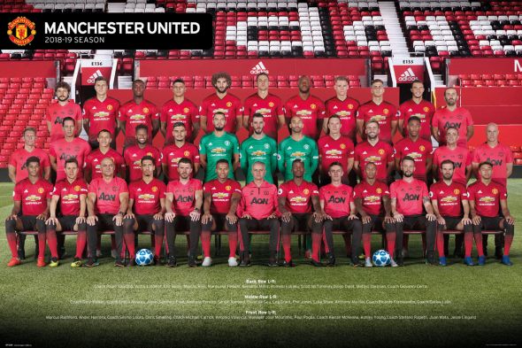 Manchester United Zawodnicy sezon 18/19 - plakat 91,5x61 cm