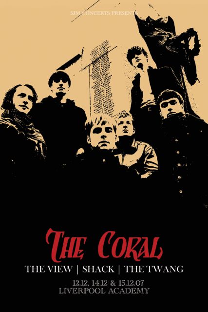 The Coral (Tour) - plakat koncertowy Liverpool Academy