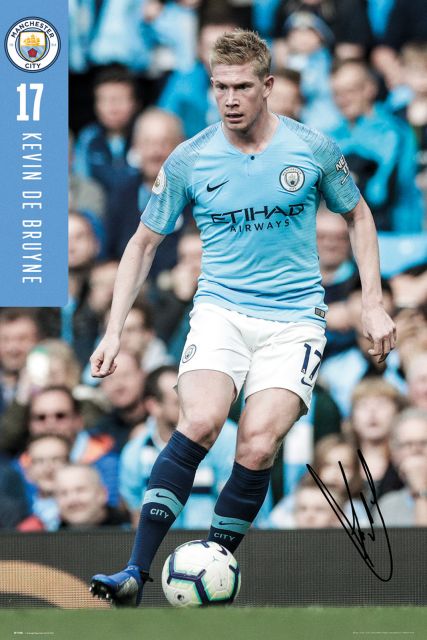 Manchester City De Bruyne 18/19 - plakat