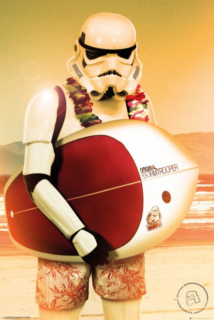 Stormtrooper Surf - plakat