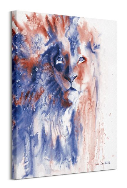 Obraz na płótnie z kolorowym lwem