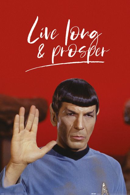 Star Trek Spock Live Long and Prosper - plakat