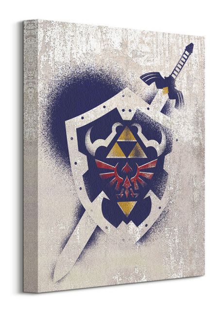 The Legend Of Zelda Hylian Shield Stencil - obraz na płótnie