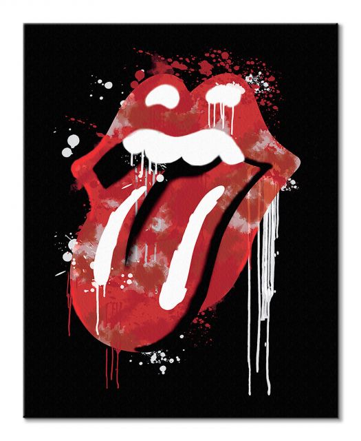 Rolling Stones Graffiti Lips - obraz na płótnie