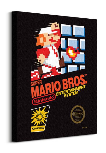 Super Mario Bros NES Cover - obraz na płótnie