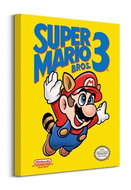 Super Mario Bros 3 NES Cover - obraz na płótnie