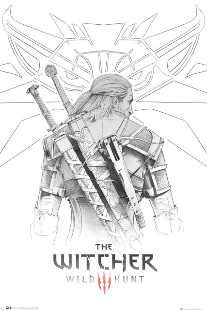 Plakat Geralt Sketch z gry The Witcher