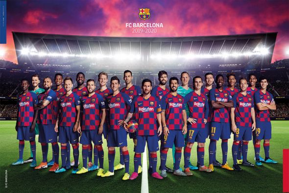 FC Barcelona Zawodnicy 2019/2020 - plakat