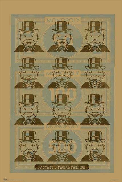 Monopoly Facial Fashion - plakat
