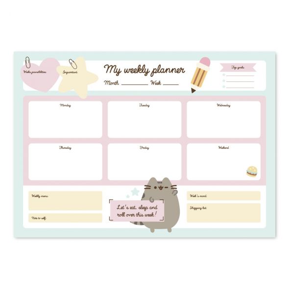 Pusheen Foodie Collection - planer tygodniowy