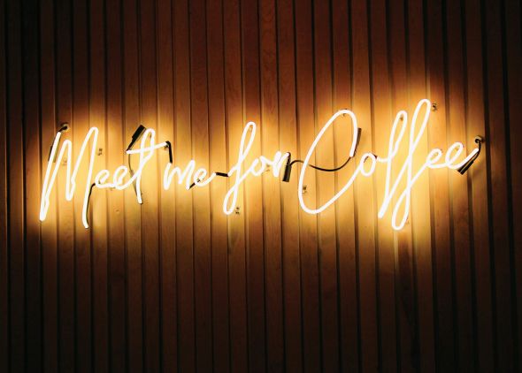 Meet me for coffee - plakat