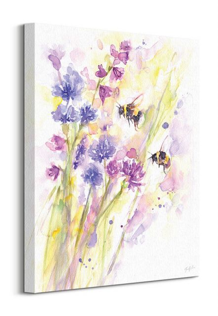 Bees & Wildflowers - obraz na płótnie