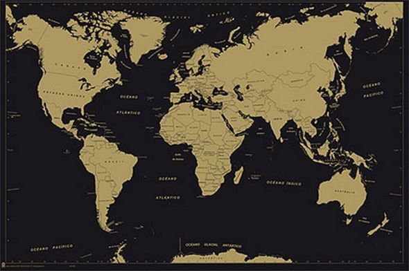 Mapa Świata Polityczna - plakat
