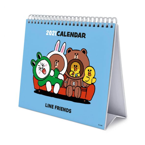 Line Friends - biurkowy kalendarz 2021