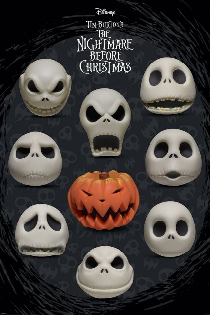 Nightmare Before Christmas Many Faces of Jack - plakat