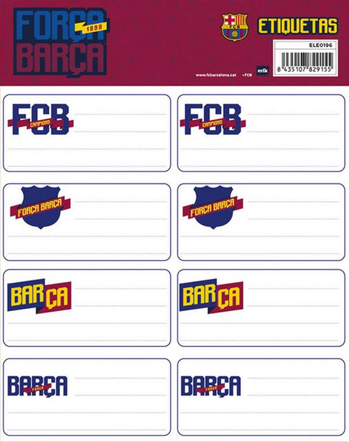 FC Barcelona - naklejki na zeszyt