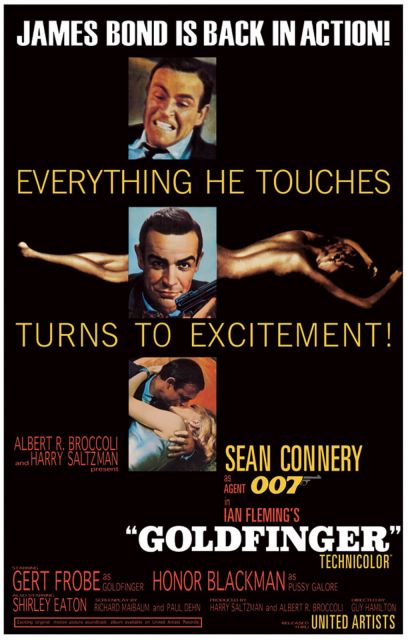 James Bond Goldfinger - plakat