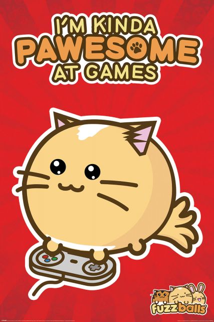 Fuzzballs Pawsome Gamer - plakat