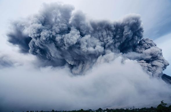 Wybuch wulkanu - fototapeta