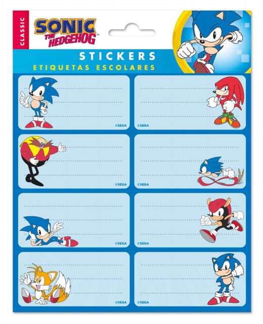 Sonic The Hedgehog - naklejki na zeszyt