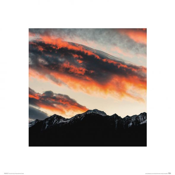 Autumnal Sky in the Alps - reprodukcja