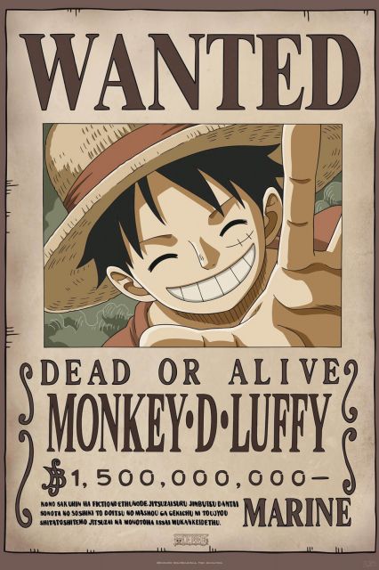 One Piece Wanted Luffy - plakat